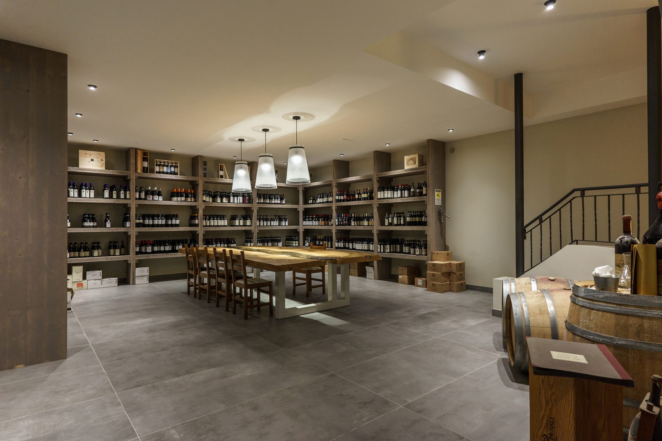 Il tavolo in cantina
